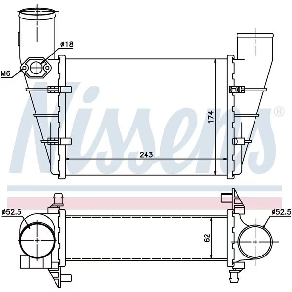 Intercooler, 96896, Nissen, Mfr#: 96896